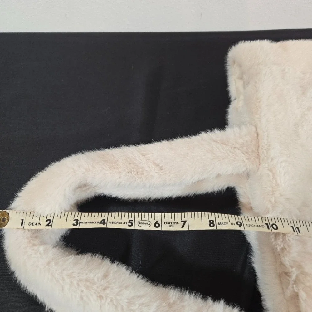 Victorias Secret Faux Fur White Purse Soft